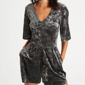 Green Velvety American Eagle Outfitter Romper